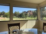 Enjoy golf course views from inside and out